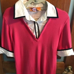 Tory Burch Short Sleeve Sweater Large